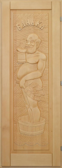 Дверь резная "Дед" левая 