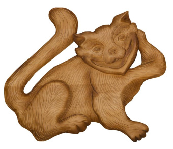 Панно резное "Кот" 